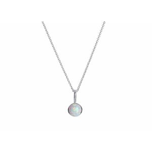 Kette Silber Opal - Geschenk für Frauen ◦ Kettenlänge 50cm / silber