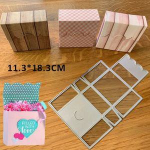 Stanzschablone Cutting Dies Pralinenschachtel Geschenk 3D Box Schachtel Prägen