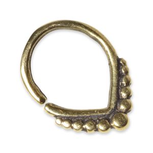 viva-adorno Ohr Piercing Ring Nasen Ring Messing Septum Vintage Antik Tragus Helix 1,0mm verschiedene Designs wählbar Z496,Design 10