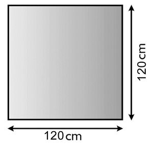 Funkenschutzplatte Metall Lienbacher anthrazit 4-Eck 120x120cm