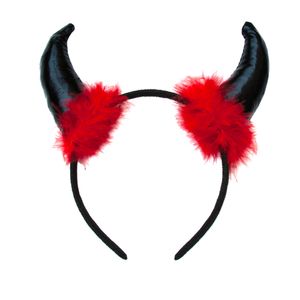 Oblique Unique Haarreif mit Hörnern Haarreifen Teufelshörner Fasching Karneval Halloween Teufel Kostüm