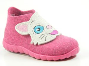 Superfit 5-00295 Happy Baby Schuhe Kinder Hausschuhe Weite Mittel IV Wollfilz , Größe:21, Farbe:Pink