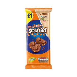 Smarties - Orange Milk Chocolate Bar, 90g