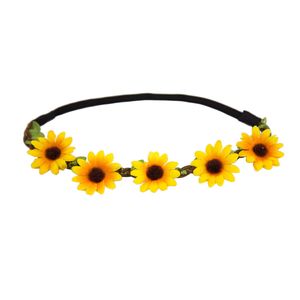 Oblique Unique Blumen Haarband Stirnband Haarschmuck Bohemia Kopfschmuck Blumenkranz - gelb