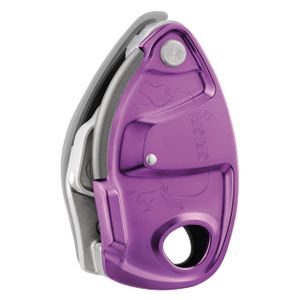 Petzl Grigri+ Sicherungsgerät mit Bremsunterstützung und Panikhebel Sportklettern, Farbe:violett