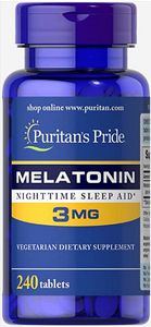 Melatonin 3mg Puritans Pride Schlaftabletten 240 Tabletten Melaton Melatoni