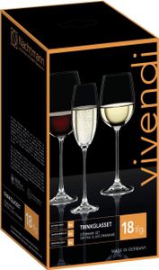 Nachtmann Vorteilsset 2 x  18 Glas/Stck Kelche 7350/18tlg. Vivendi 88260 und Gratis 1 x Trinitae Körperpflegeprodukt