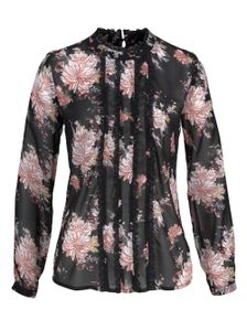 Tamaris Damen Marken-Bluse mit Spitze, schwarz-bunt, Größe:40