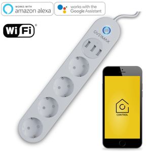 Steckdosenleiste Overmax Flow Control Steckdose Socket Smart Home Alexa, Google