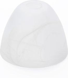 Lampenschirm Lampenglas Ersatzglas für Fassung E14 Lochmaß ø 30mm Kegelform aus Glas, Rauch Optik, Alabaster Weiß