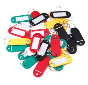 25 Stück Schlüsselanhänger zum Beschriften [bunten Farben] - Schlüsselschilder Set beschriftbar | farbige Schlüsselringe zum Beschriften |  Schlüsselring Kunststoff mit auswechselbaren Etiketten