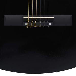 vidaXL Klassikgitarre für Anfänger und Kinder Schwarz 3/4 36"