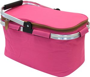 Picknik-Korb, Kühl Einkaufskorb Thermo Korb 23 Ltr., 29x46x26cm, Reißverschluss, Farbe Pink Picknik-Korb, Kühl Einkaufskorb Thermo Korb 23 Ltr., 29x46x26cm, Reißverschluss, Farbe Pink