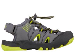 Kappa Unisex-Kinder Kids Riemchensandalen 260585K/1633 gry/lime, Schuhgröße:34 EU