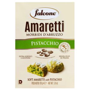 FALCONE Amaretti - Italienische Weichkekse mit Pistazien 170g x 1 Pack
