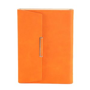 A5 Binder nachfüllbarer Planer Faux Leder Notebook Journal mit Kartenstifthalter-Orange