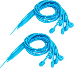 Lantelme 12 Stück Rouladenbinder XXl 54 cm Wiederverwendbar Silkon Binder für Rouladen und Spargel Silikonbänder blau 7434