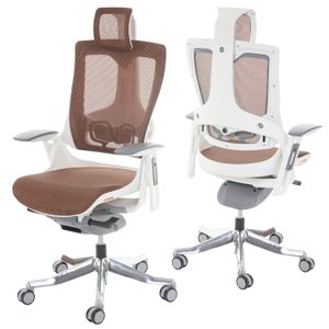 Kancelárska stolička MERRYFAIR Wau 2, kancelárska otočná stolička, čalúnenie/síťovina, ergonomická ~ mandarínka