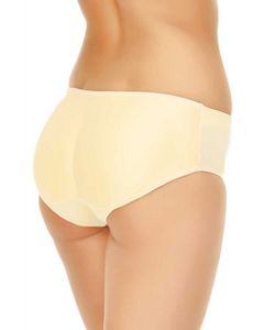 Formeasy Damen Po Push-Up Unterhose | Push Up Höschen | Padded Butt Shaper Slip/Panty Nahtlos Gepolsterte Unterwäsche Beige Größe M/L