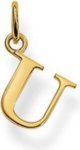 Thomas Sabo PE608-413-12 Ketten-Anhänger Buchstabe U Silber Gelbgold