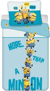 Kinder Wendebettwäsche mit Reißverschluss More Than a Minion Minions Kevin Carl Phil Jerry Stuart, Bettdecke 140 x 200 cm + Kopfkissen 70 x 90 cm
