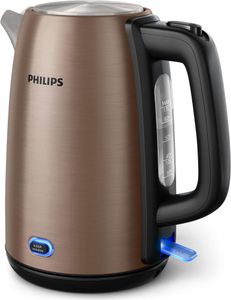 Philips | Wasserkocher | HD9355/92 Viva Collection | Elektrisch | 1740-2060 W | 1,7 l | Edelstahl | 360° drehbarer Sockel | Kupfer
