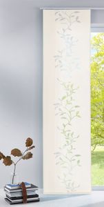 Moderner Flächenvorhang Schiebegardine aus hochwertigem Ausbrenner-Stoff mit Klettband, Creme Tendril, 1 Stück 245x60 (HxB), 856100