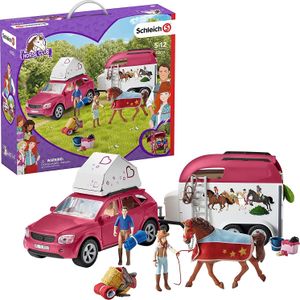 Schleich® Horse Club 42535 Abenteuer mit Auto und Pferdeanhänger Spielfiguren-Set