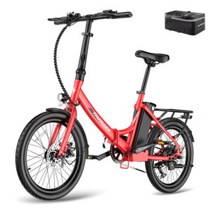 FAFREES F20 Light 20 zoll 250W Citybike 36V/14.5Ah LCD Faltbares und Kompaktes Ebike Rot