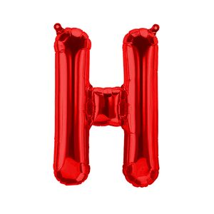 Folienballon Buchstabe H, rot, ca. 80 cm, für Luftbefüllung