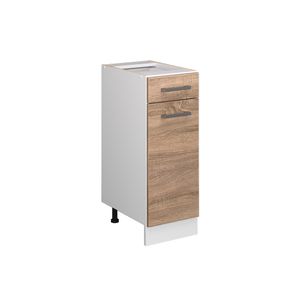 Livinity® Küchenunterschrank R-Line, 30 cm ohne Arbeitsplatte, Sonoma/Weiß