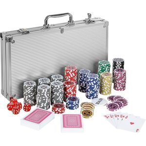 Pokerkoffer Pokerset Poker Set Laser Pokerchips 300 Chips Alu Koffer Jetons