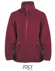 SOLS Uni fleecová bunda Kinder Fleece Jacke 00589 Rot Burgundy 14 let (154/164)