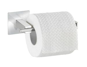 WENKO Toiletten Papier Rollen Halter QUADRO Bad Gäste WC Edelstahl ohne bohren