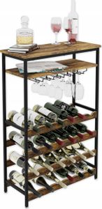 Lenmar, kovový stojan na víno, na fľaše, LOFT 2-24, 100 x 60 x 30 cm, 24 fliaš, víno, stojan na fľaše, pivničný stojan, regál, držiak na fľaše, robustné skladovanie vína