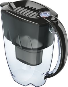 AQUAPHOR Wasserfilter Amethyst schwarz inkl. 1 MAXFOR+ Filterkartusche - Komfort-Wasserfilter zur Reduzierung von Kalk, Chlor & weiteren Stoffen