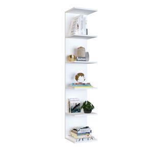 Pochon - Bücherregal Apollo – Weiß - 30x35x180 - Regal - Standregal - Bücherschrank - Büroregal
