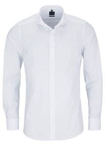 Olymp Body Fit Hemd Extra Langer Arm Uni Weiß 6095/70/00 Al 70, Größe: 42