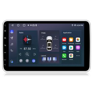 360° Drehbar Bildschirm Carplay 10" Android 12 DAB+ 1DIN Autoradio GPS Navi WIFI Quad Core 1+32G