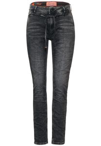 Street One Dunkle Loose Fit Jeans, black knit washed