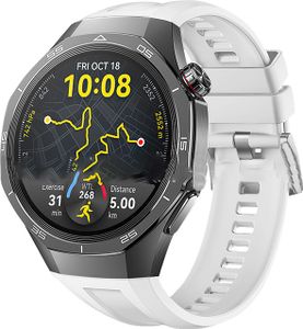 INF Silikónový remienok na hodinky pre Huawei Watch GT5 Pro 46 mm Biela + strieborná