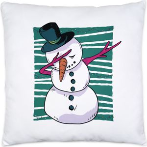 Schneemann Kissen Winter Weihnachten Schnee Frohes Fest Merry Christmas Schneelandschaft Weihnachtsparty