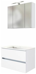 Held Möbel Waschtisch-Set Baabe 80 cm weiß/matt weiß