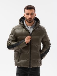 Ombre Clothing Herren Winterjacke Aslog oliv S