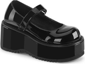 DOLLIE-01 Damen Sandale von DemoniaCult, Schwarz Lack , EU 38, US 8