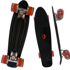 Best Sporting LED Skateboard Retro für Kinder, ABEC 7 Kugellager, Leucht-Räder mit LED