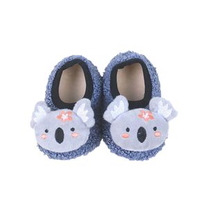 Kinder Hausschuhe Anti Rutsch Knöchel Socke Mit Gefütterten Socken Cartoon Krippe Schuh  Blue Koala,Größe:EU 26-27