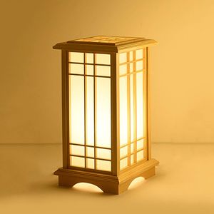 Chinesischen Tischlampe Holz reative Kiefer Nachttischlampe Stehlampe, Wohnzimmer Warmlicht Schlafzimmer