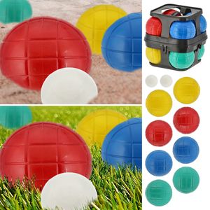 Boule Spiel Set 10teilig Kunststoff Wasserfüllung 8 Kugeln Ø7cm 2 Kugeln Ø3cm Aufbewahrungshalter Boccia