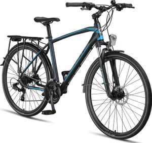 Licorne Bike Premium Touring Trekking Bike in 28 Zoll - Fahrrad für Jungen, Mädchen, Damen und Herren - 21 Gang-Schaltung - Mountainbike - Crossbike
